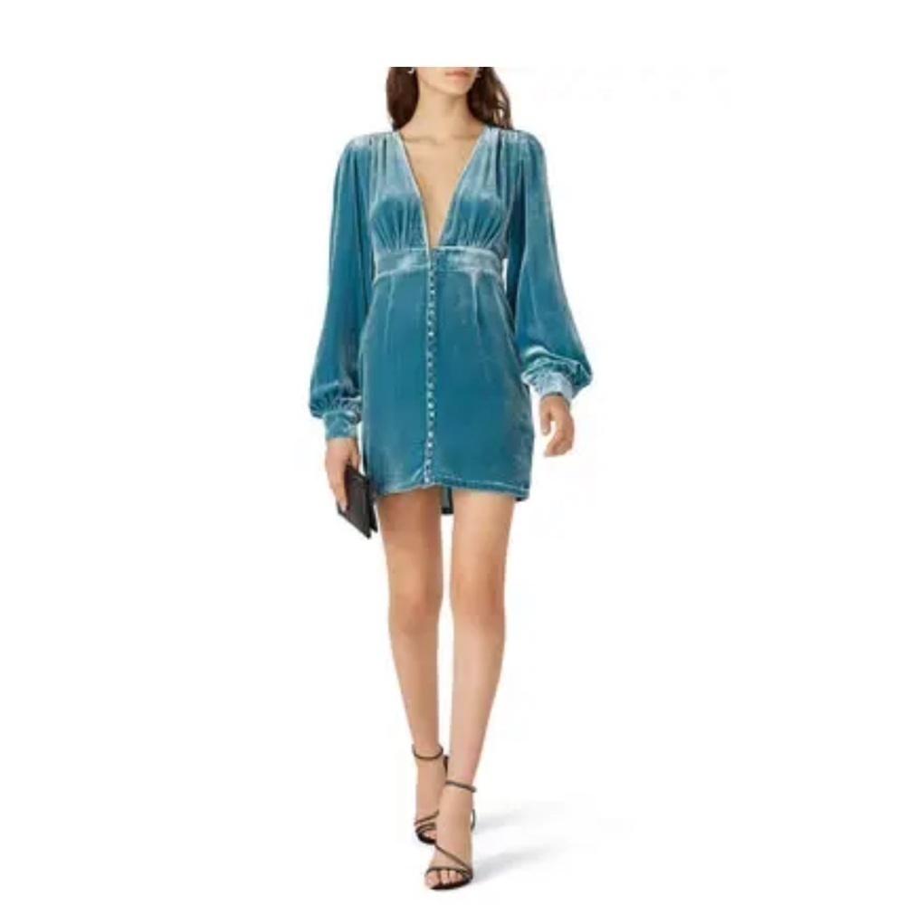 NEON BLONDE Vapor Velvet Mini Dress